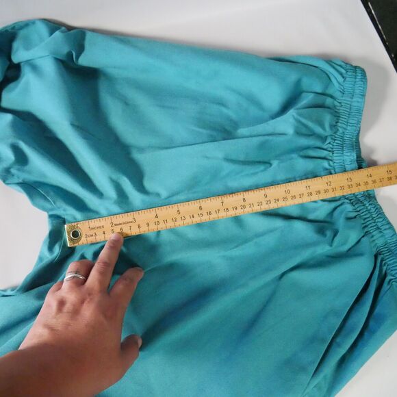 Simply Basic Womens Size M Teal Blue Pull-on Scrub Pants w Elastic Waist - Picture 6 of 10